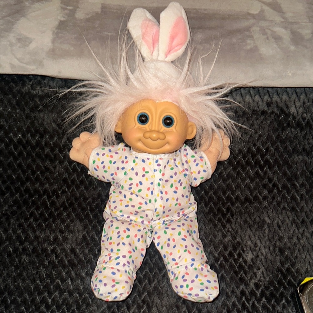 Troll Doll “Bunny” by Russ in PJ’s with Bunny Ears very cute
